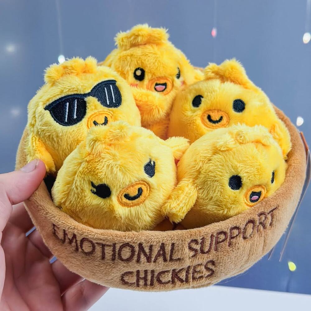 WHAT DO YOU MEME? Emotional Support Chickies Plush Set